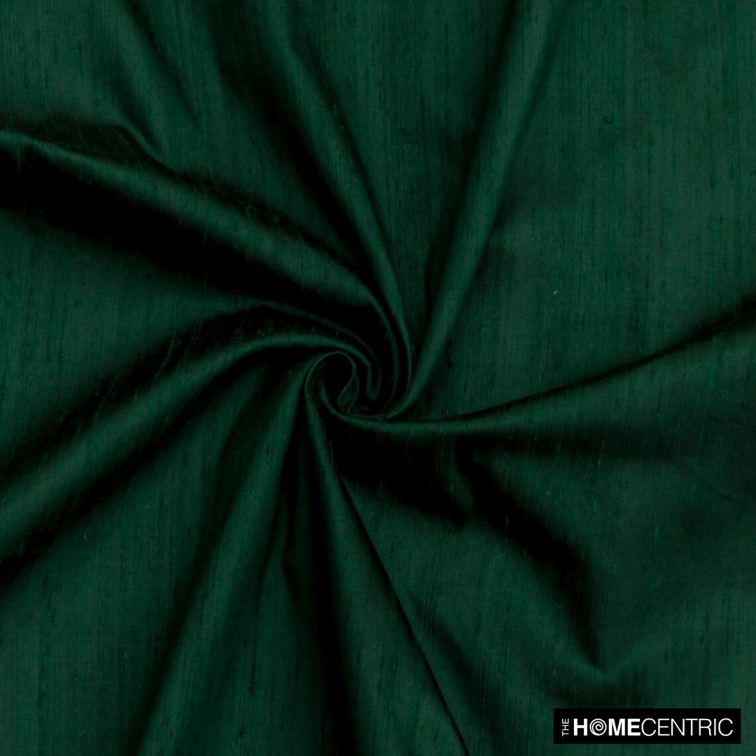 Bottle Green 100% Pure Silk Fabric By The Metre