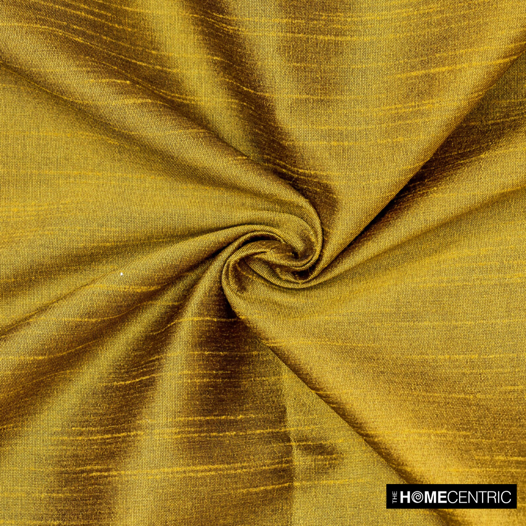 Dark Gold Art Silk/Faux Silk Fabric by the Metre, 1 Metre Gold Silk Fabric