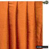 Saffron Orange 100% Pure Silk Dupioni Fabric By The Metre