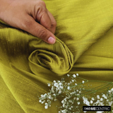 Chartreuse 100% Pure Silk Dupioni Fabric By The Metre
