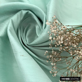 Mint Green 100% Pure Silk Dupioni Fabric By The Metre