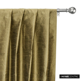 Dull Olive Green Art Silk / Faux Silk Fabric By The Metre