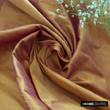 Gold And Purple Art Silk / Faux Silk Fabric By The Metre