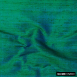 Peacock 100% Pure Silk Dupioni Fabric By The Metre