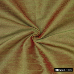 Green And Orange Faux Silk Fabric By The Metre
