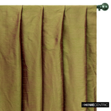 Green And Orange Art Silk / Faux Silk Fabric By The Metre