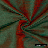Green & Red Art Silk/Faux Silk Fabric by the Metre, 1 Metre Green Silk Fabric