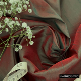 Green & Red Art Silk/Faux Silk Fabric by the Metre, 1 Metre Green Silk Fabric