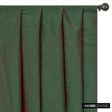 Green & Red Art Silk/Faux Silk Fabric by the Metre, 1 Metre Green Silk Fabric