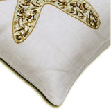 Starfish Party - Ivory Linen Throw Cushion Cover