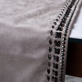 Crystals - Faux Suede Silver, Grey Decorative Table Runners