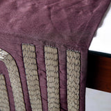 Silver Pipe - Silk Dupioni Purple, Silver Decorative Table Runners