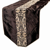 Maahru - Brown Silk Decorative Table Runners