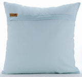 Lone Shell - Light Blue Cotton Linen Throw Pillow Cover