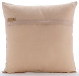 Jute Drought - Beige Cotton Linen Throw Pillow Cover