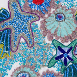 Under The Ocean - Blue Cotton Linen Throw Cushion Cover