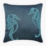 Sea Horse Pearls - Natural Beige Cotton Linen Throw Pillow Cover