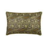 Animal Bling - Gold Faux Leather Lumbar Cushion Cover