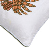 Koi Carp - Orange Linen Throw Cushion Cover