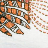 Koi Carp - Orange Linen Throw Cushion Cover