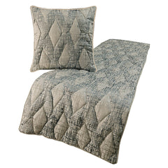 Graphitti Grey - Jacquard Grey Decorative Bed Runner and Cushion Cover