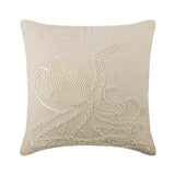 Octopus - Natural Beige Cotton Linen Throw Pillow Cover