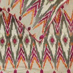 My Ikat Love - Cotton Linen Multi Color & Pink Decorative Bed Runner and Cushion Cover
