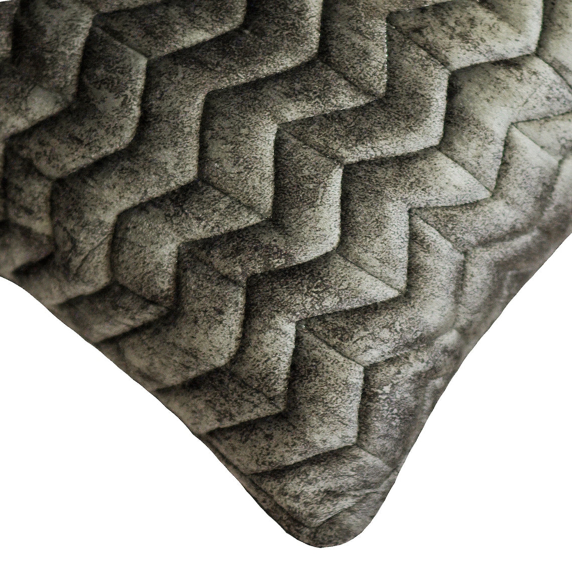 Concrete Chevron Throw Cushion Cover