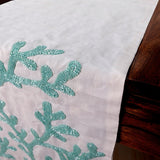 Beach Coral - Silk Ivory Decorative Table Runner