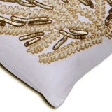 Sea Weed Flow - Ivory Linen Throw Cushion Cover