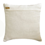 Sea Horse Kiss - Ivory & Gold Linen Throw Cushion Cover