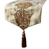 Aurelian Royalty - Gold Jacquard Silk Decorative Table Runner