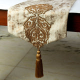 Aurelian Royalty - Gold Jacquard Silk Decorative Table Runner