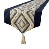 Aissa - Blue Jacquard Decorative Table Runner