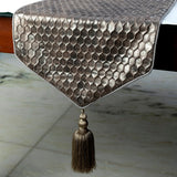Hive Wave - Silver Satin Decorative Table Runner