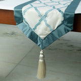 Adonia - Blue Satin Decorative Table Runner