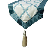 Adonia - Blue Satin Decorative Table Runner