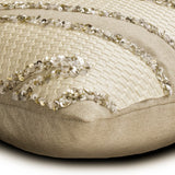 Animal Spur - White Linen & Faux Leather Throw Pillow Cover