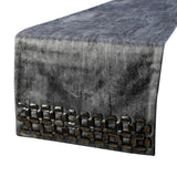 Crystal Susan - Grey Suede Decorative Table Runner