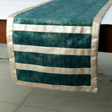 Azriel - Blue Velvet & Suede Decorative Table Runner