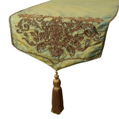 Orla - Gold Silk Decorative Table Runner