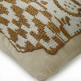Leopard Purr - Natural Beige Linen Throw Pillow Cover