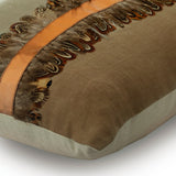 Feather Friend - Beige Linen Throw Cushion Cover