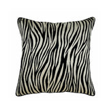 Zebra Crossing - Black N White Velvet Throw Cushion Cover