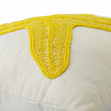Yellow Starfish - Yellow Cotton Linen Throw Cushion Cover
