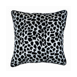 Wild Jungle - Black N White Velvet Throw Cushion Cover