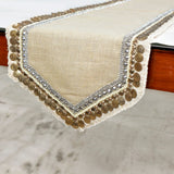 Marima - Beige Burlap Decorative Table Runner