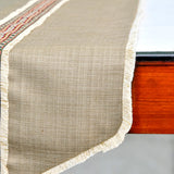 Buchra - Beige Linen & Jute Decorative Table Runner