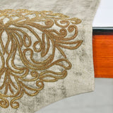 Zarina Goldstitch - Gold Linen Jacquard Decorative Table Runner
