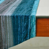 Ombre Teal Love - Teal Blue Velvet Decorative Table Runner